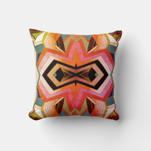 Farbenfrohe Vintage-Geometrie-Vibes Kissen