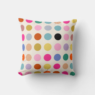 Farbenfrohe vintage geometrische Punkte Kissen