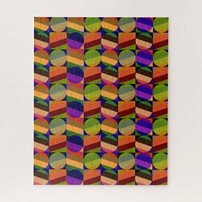 Farbenfrohe Vintage Inspirierte Muster Puzzle (Vertikal)