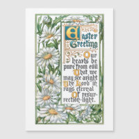 Farbenfrohe Vintage Ostern Gruß mit Daisis