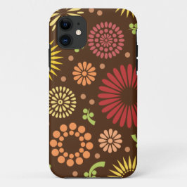 Farbenfrohe Vintage Sonnenblumen iPhone 11 Hülle