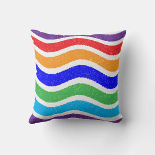 Farbenfrohe Vintage Torn Paper Effect Custom Kissen