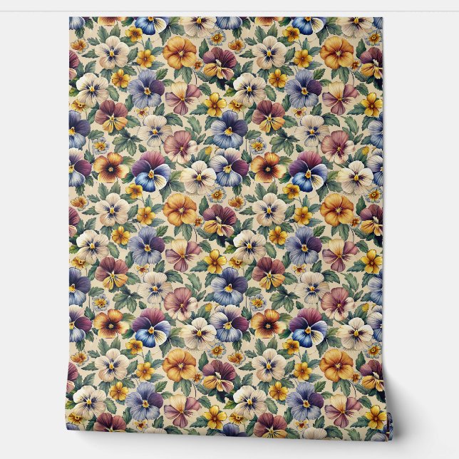 Farbenfrohe violette Blume lila Tapete (Abrollen)