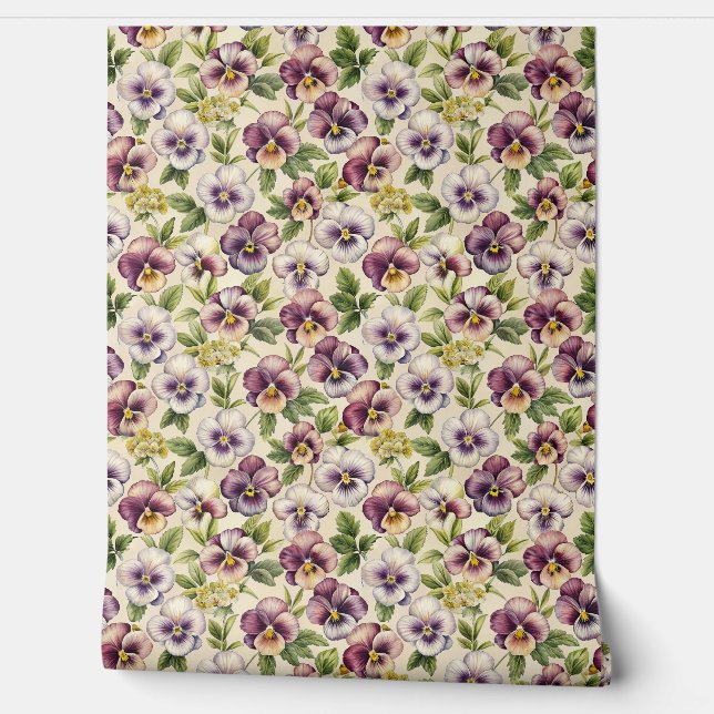 Farbenfrohe violette Blume lila Tapete (Abrollen)