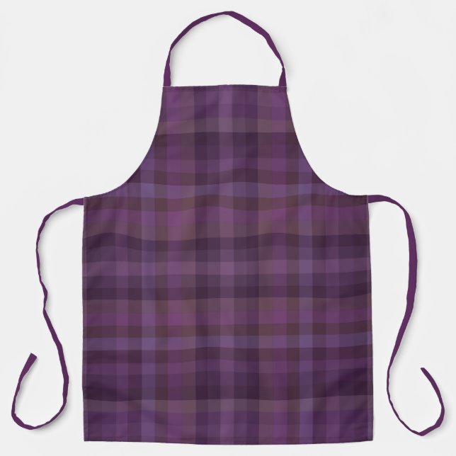 Farbenfrohe violette Farbtöne des Jahres Karo  Schürze (Vorderseite)