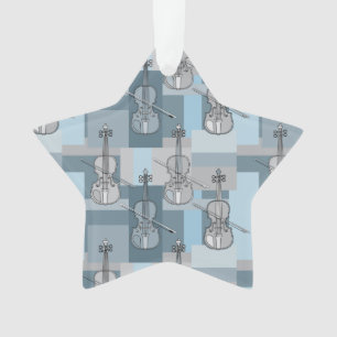 Farbenfrohe Violinblöcke Ornament