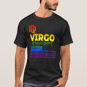 Farbenfrohe Virgo Zodiac-Qualitäten T-Shirt