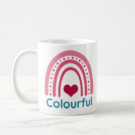 Farbenfrohe Viva Magenta Boho Rainbow Kaffeetasse