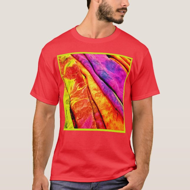 Farbenfrohe VividAbstract Symphony T-Shirt (Vorderseite)