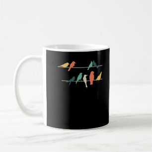 Farbenfrohe Vögel auf der Niedlichen Vogelbeobach Kaffeetasse