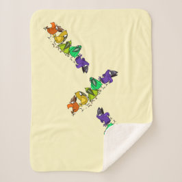 Farbenfrohe Vögel Baby Sherpa Blanket Sherpadecke