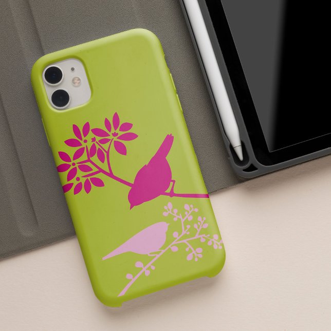 Farbenfrohe Vögel Custom iPhone Case (Von Creator hochgeladen)
