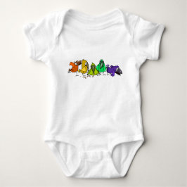Farbenfrohe Vögel Funny Baby Bodysuit Strampler