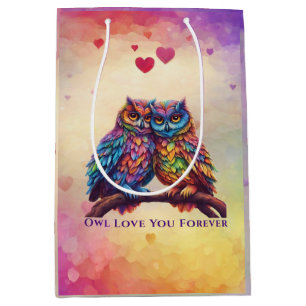 Farbenfrohe Vögel-Love Mittlere Geschenktüte