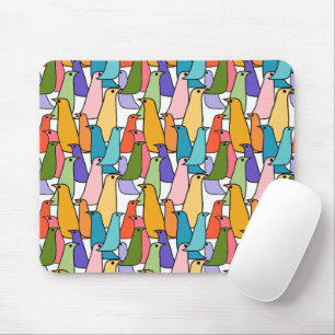 Farbenfrohe Vögel Mousepad