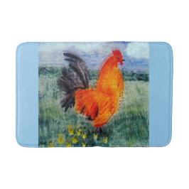 Farbenfrohe Vogelart-Hühnerrooster Badematte