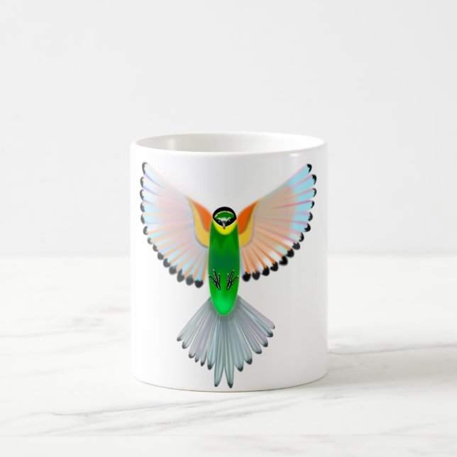 Farbenfrohe Vogelfliege Tasse (Mittel)