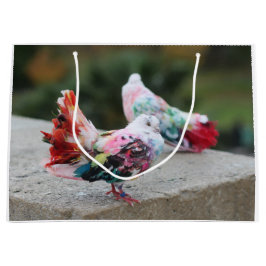 Farbenfrohe Vogelgeschenktasche Große Geschenktüte