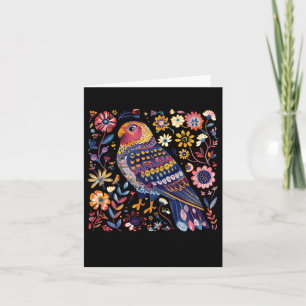 Farbenfrohe Vogelillustration Karte