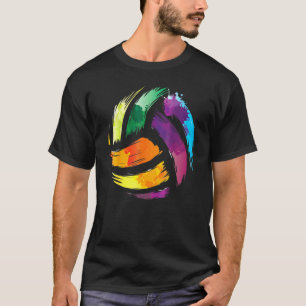 Farbenfrohe Volleyball Niedlich Colorsplash Ball f T-Shirt