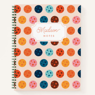 Farbenfrohe Vollmond-Illustrationen in orange und Notizbuch