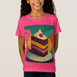 Farbenfrohe, vom Kuchen entworfene Jersey T-Shirt