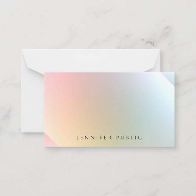 Farbenfrohe Vorlage Elegante Moderne Minimalistisc (Vorderseite)