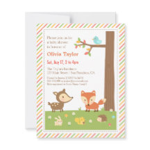 Farbenfrohe Waldtiere - Babyparty