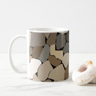 Farbenfrohe Wand Stones Muster Kaffeetasse