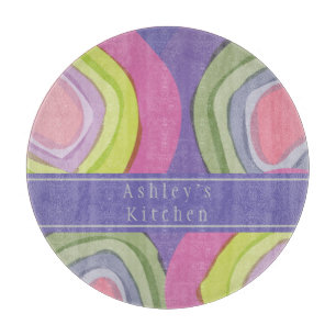 Farbenfrohe Wasserfarbe individuell angepasst Schneidebrett