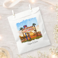 Farbenfrohe Wasserfarbe Las Vegas Zeichenhochzeit