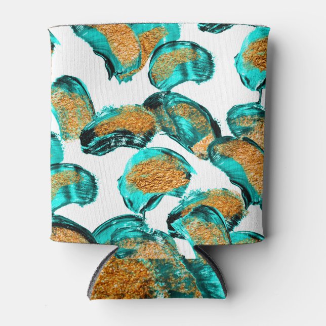 Farbenfrohe Wasserfarbe, Moderne Kunst. Dosenkühler (Vorderseite)