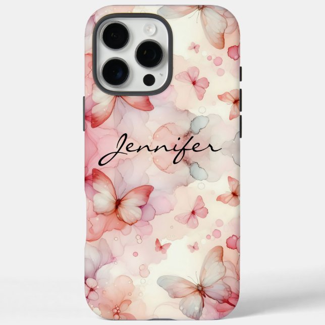 Farbenfrohe Wasserfarbe Schmetterling iPhone Case-Mate iPhone Hülle (Rückseite)