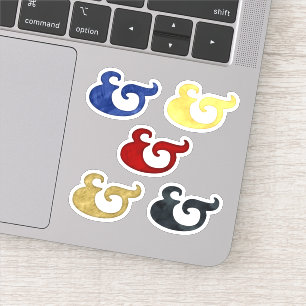 Farbenfrohe Wasserfarben   Nautischer Stil Aufkleber