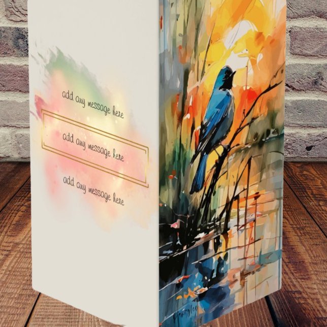 Farbenfrohe Wasserfarbenlandschaft Sees and Bird (Luscious Layers of Colors - Stand Up Card - Featuring  Lake Serenade - Landscape)