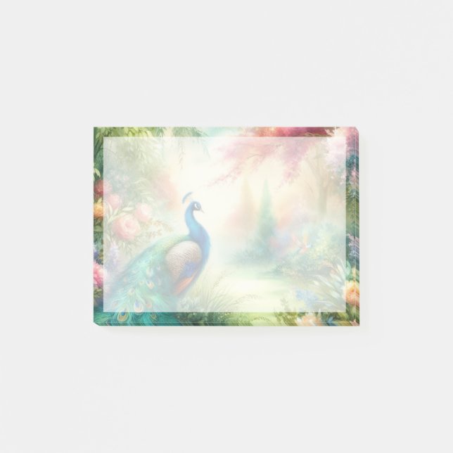 Farbenfrohe Wasserfarbenpfeife - Nachhinweise Post-it Klebezettel (Vorderseite)