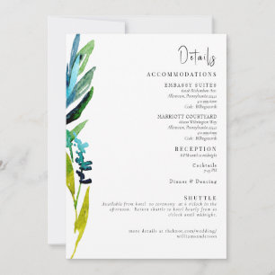 Farbenfrohe Wasserfarbenprägung - Angaben zur Hoch Einladung