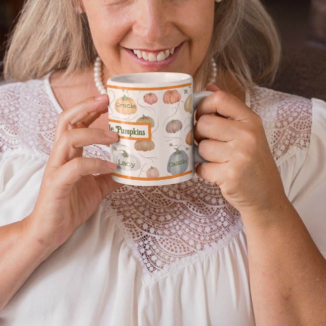 Farbenfrohe Wasserfarbenrebe Kürbispflaster Kaffeetasse (Von Creator hochgeladen)