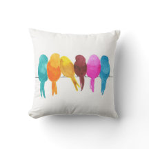 Farbenfrohe Wasserfarbenvögel