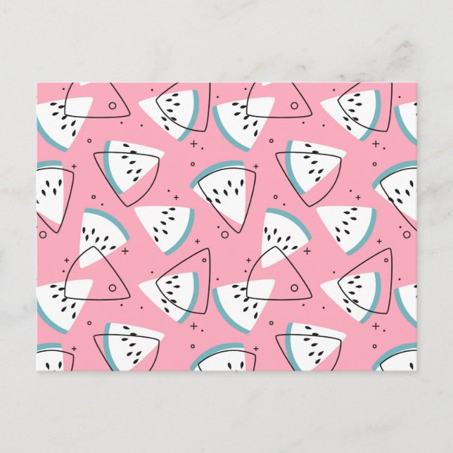 Farbenfrohe Wasserpfeife Wassermelonen Postkarte (Vorderseite)