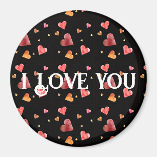 Farbenfrohe Watercolor Herzmagnet Magnet