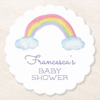 Farbenfrohe Watercolor Rainbow Baby Dusche