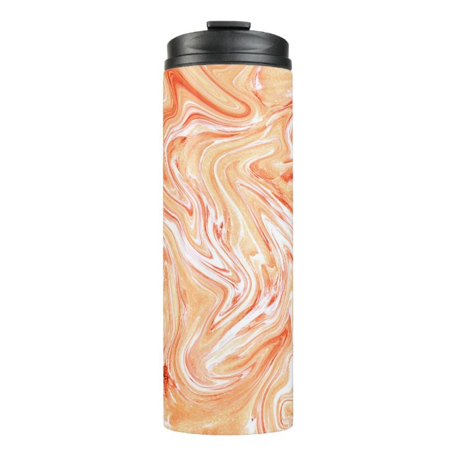 Farbenfrohe Wave Liquid Paint Texture Thermosbecher (Vorderseite)