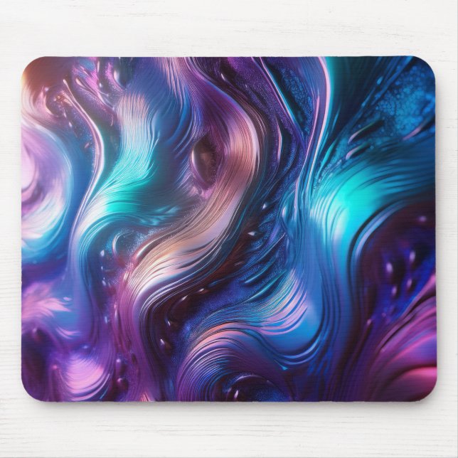 Farbenfrohe Waves Mousepad (Vorne)