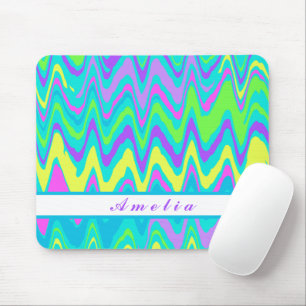 Farbenfrohe Waves Mousepad