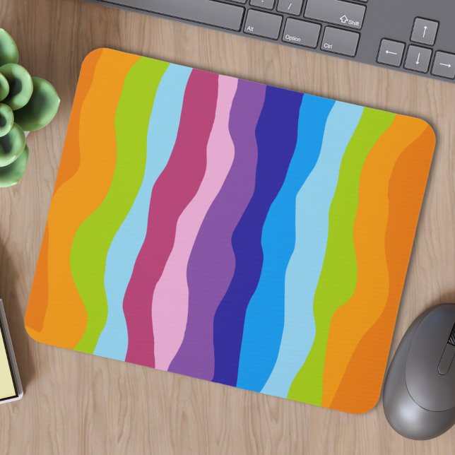 Farbenfrohe Waves Mousepad (Von Creator hochgeladen)