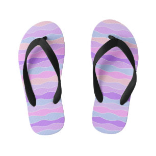 Farbenfrohe Wavy Streifen Kinderbadesandalen