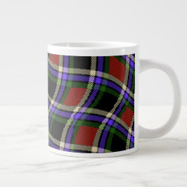 Farbenfrohe Wavy Tartan Muster Grün Rot Lila Weiß Jumbo-Tasse