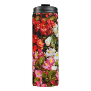 Farbenfrohe Wax Begonias Thermosbecher
