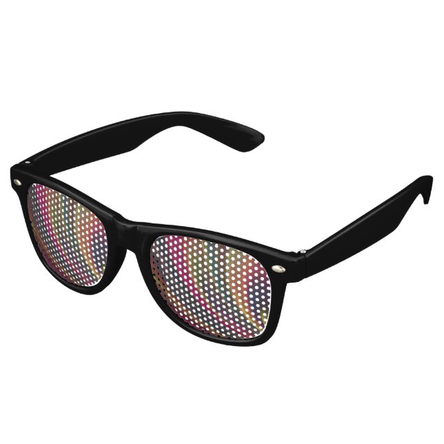 Farbenfrohe weiche Sandwellen Partybrille (Schrägansicht)